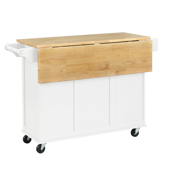 Three Posts™ Hardiman Solid Wood Kitchen Cart & Reviews Wayfair